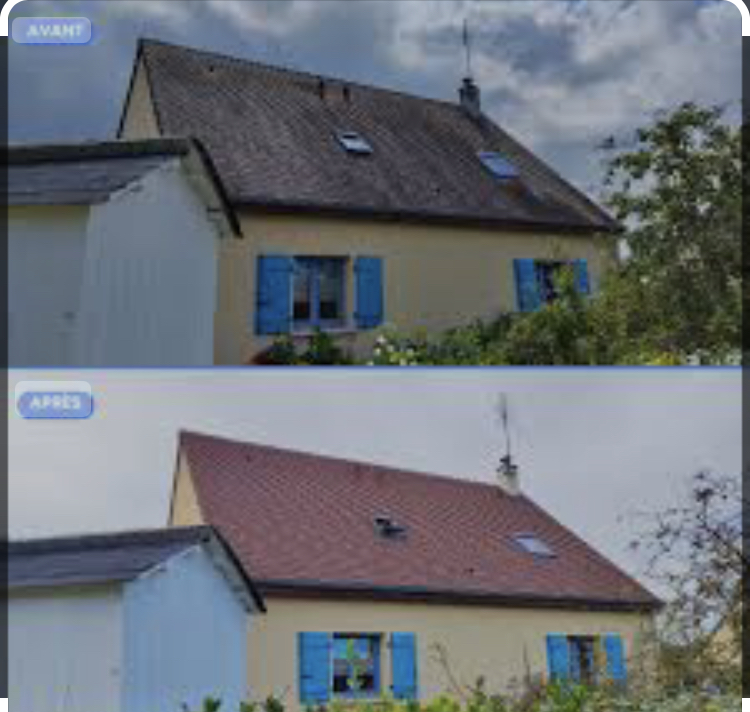 Nettoyage de toiture - réalisation